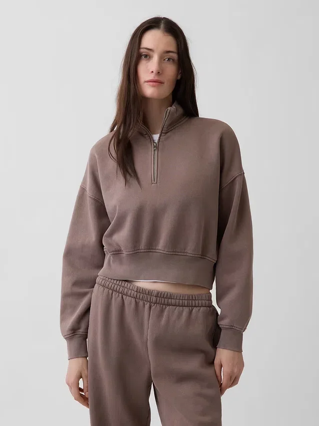 Vintagesoft Oversized Half-Zip Wedge Pullover