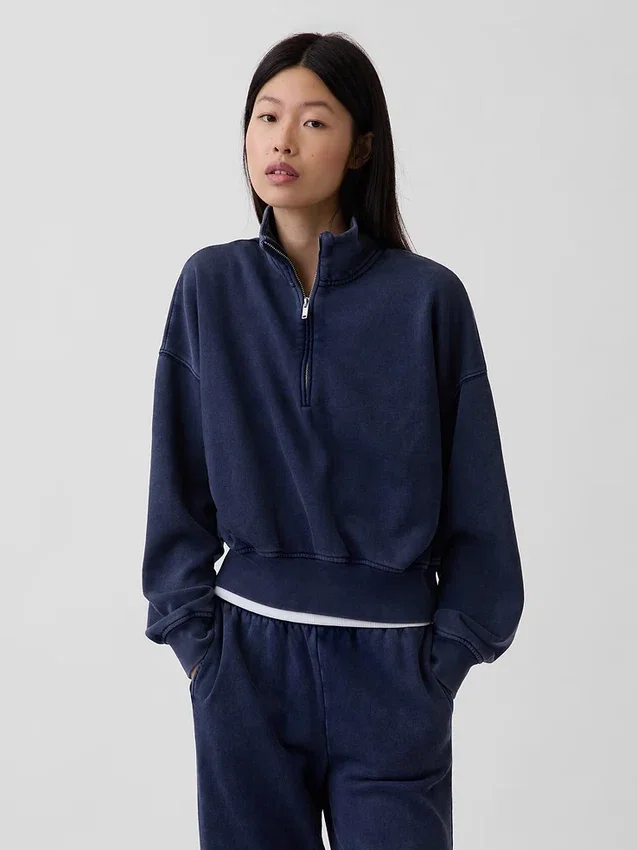 Vintagesoft Oversized Half-Zip Wedge Pullover