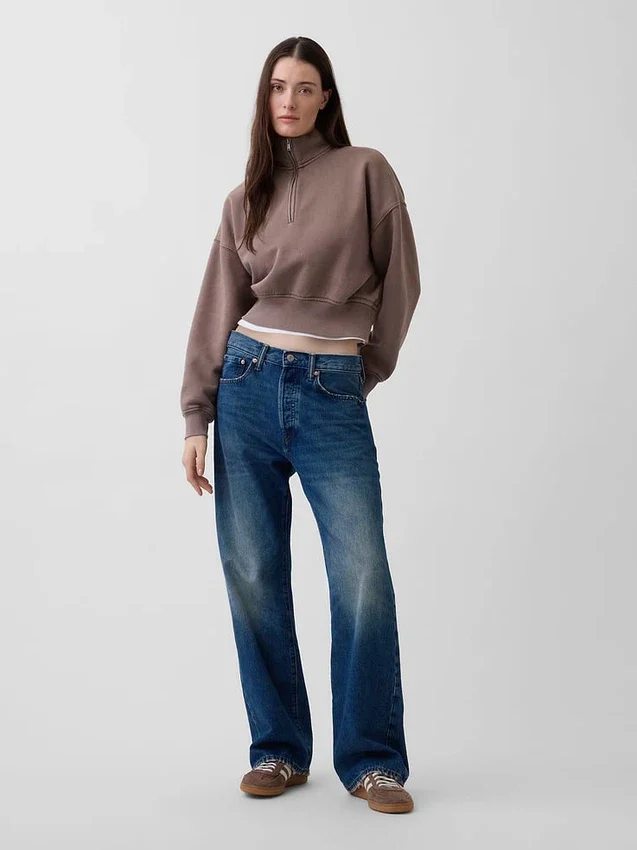 Vintagesoft Oversized Half-Zip Wedge Pullover
