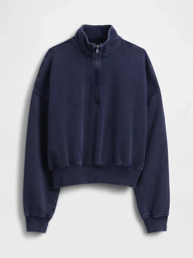 Vintagesoft Oversized Half-Zip Wedge Pullover