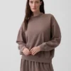 Vintagesoft Oversized Mockneck Tunic Sweatshirt