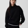 Vintagesoft Oversized Mockneck Tunic Sweatshirt