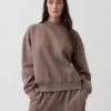 Vintagesoft Oversized Mockneck Tunic Sweatshirt