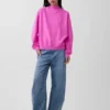 Vintagesoft Oversized Mockneck Tunic Sweatshirt