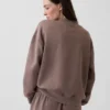 Vintagesoft Oversized Mockneck Tunic Sweatshirt