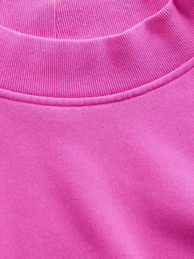Vintagesoft Oversized Mockneck Tunic Sweatshirt