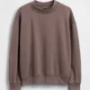 Vintagesoft Oversized Mockneck Tunic Sweatshirt