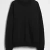 Vintagesoft Oversized Mockneck Tunic Sweatshirt