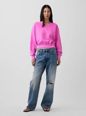Vintagesoft Oversized V-Neck Sweatshirt