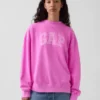 Vintagesoft Terry Oversized Mockneck Logo Sweatshirt