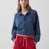 Vintagesoft Terry Oversized Polo Sweatshirt