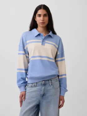 Vintagesoft Terry Oversized Polo Sweatshirt