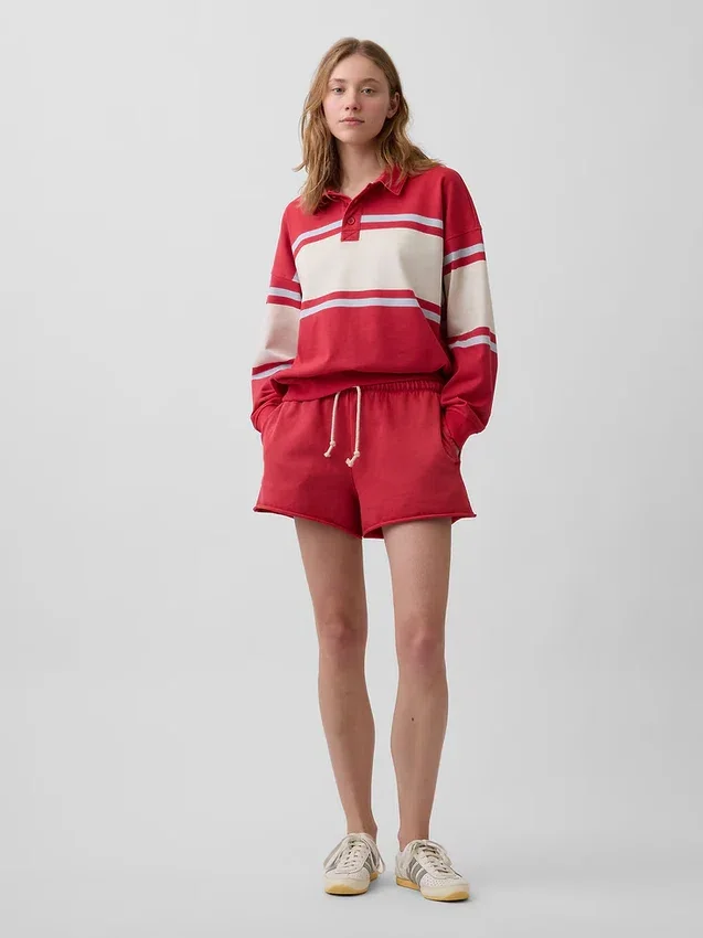 Vintagesoft Terry Oversized Polo Sweatshirt