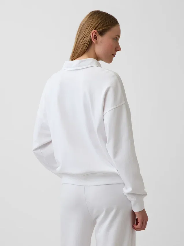 Vintagesoft Terry Oversized Polo Sweatshirt