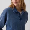 Vintagesoft Terry Oversized Polo Sweatshirt