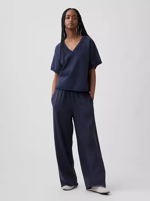 Vintagesoft Terry Oversized V-Neck Sweatshirt