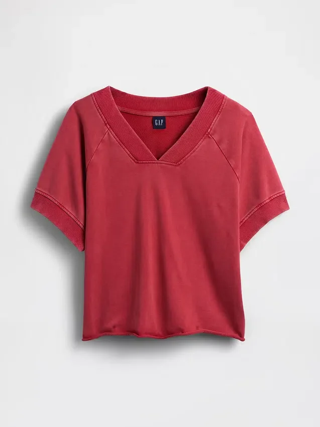 Vintagesoft Terry Oversized V-Neck Sweatshirt