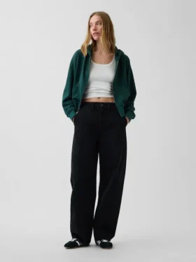 Vintagesoft Terry Oversized Wedge Zip Hoodie