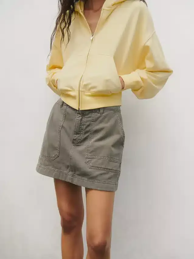 Vintagesoft Terry Oversized Wedge Zip Hoodie