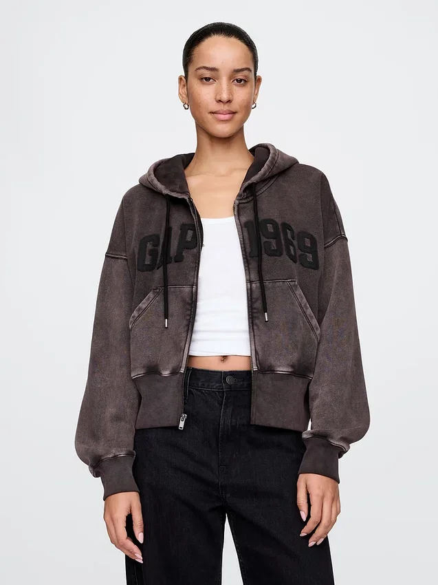 Vintagesoft Wedge Zip Hoodie