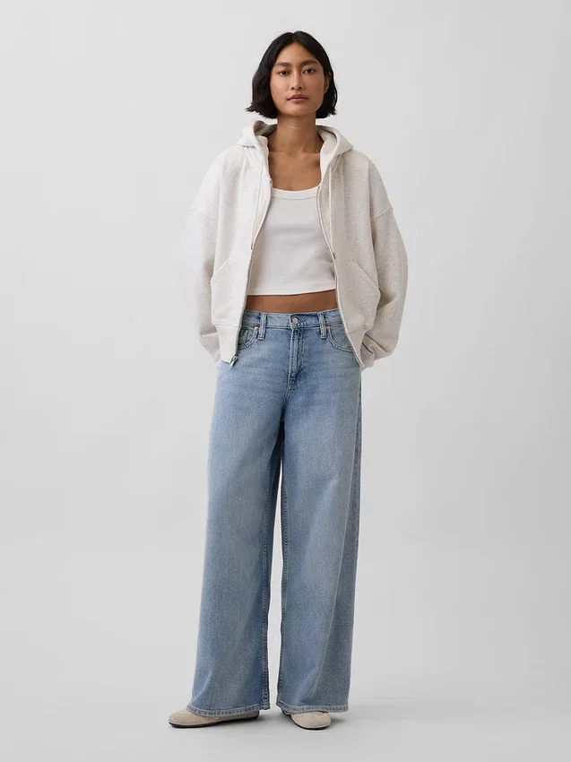 Vintagesoft Wedge Zip Hoodie