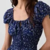 Voile Smocked Waist Maxi Dress