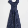 Voile Smocked Waist Maxi Dress