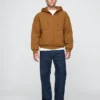 Waffle-Lined Quilted Zip Hoodie