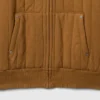 Waffle-Lined Quilted Zip Hoodie