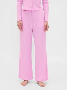 Waffle Wide-Leg Pj Pants