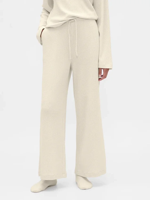 Waffle Wide-Leg Pj Pants