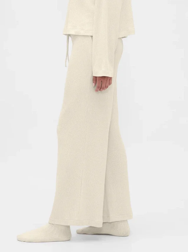 Waffle Wide-Leg Pj Pants
