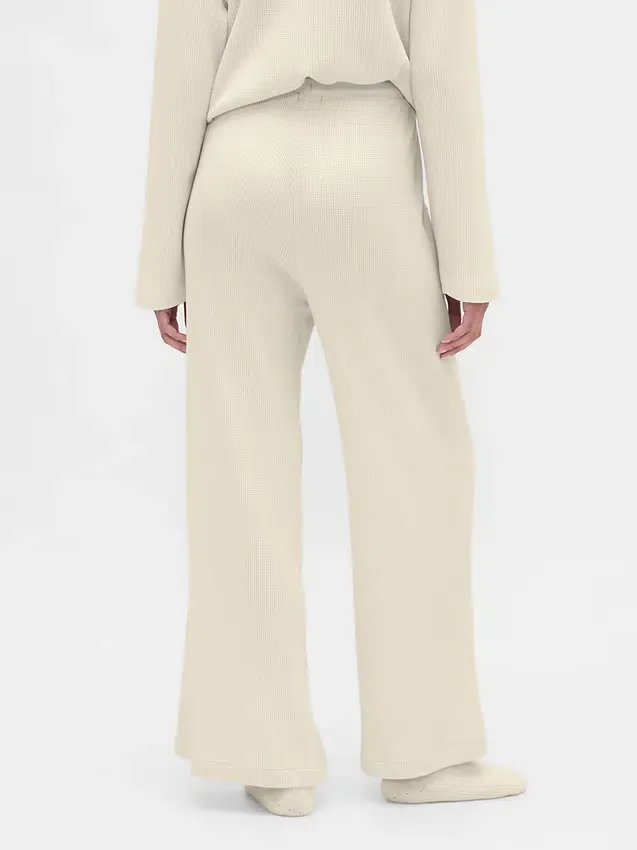 Waffle Wide-Leg Pj Pants