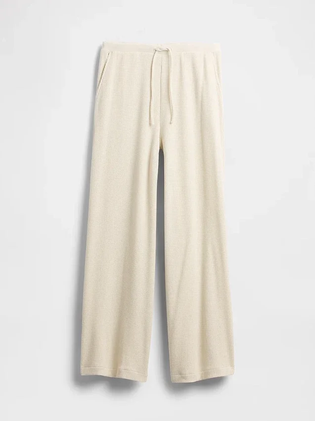 Waffle Wide-Leg Pj Pants