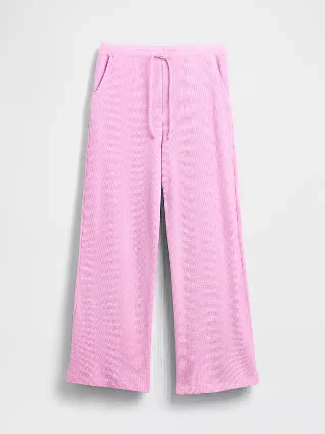 Waffle Wide-Leg Pj Pants