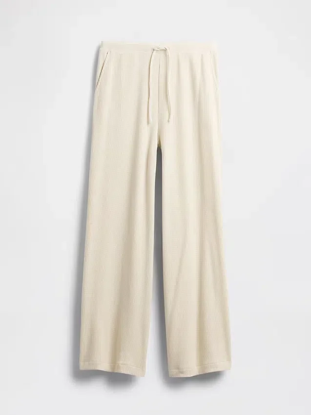 Waffle Wide-Leg Pj Pants