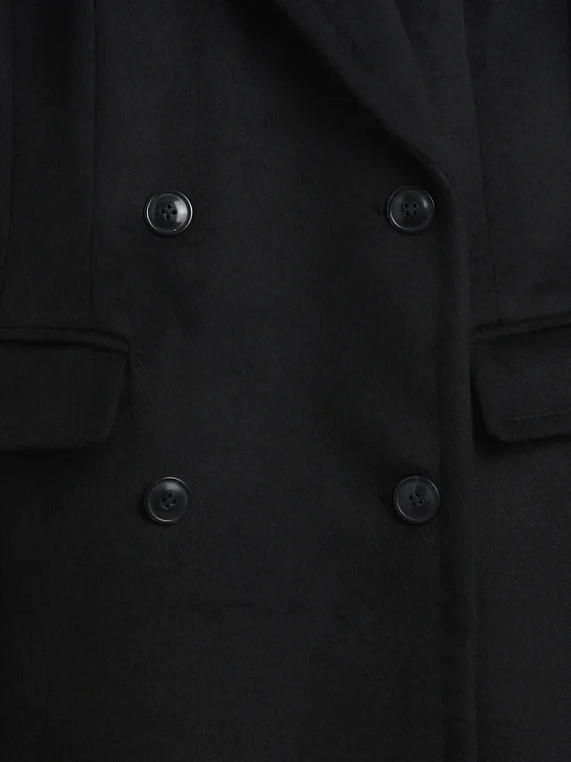 Wool-Blend Chesterfield Coat