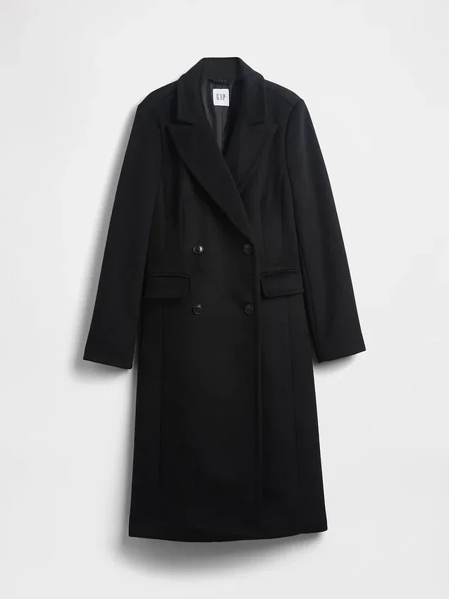 Wool-Blend Chesterfield Coat