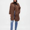 Wool-Blend Oversized Houndstooth Car Coat