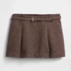 Wool-Blend Pleated Mini Skort