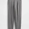 Wool-Blend Relaxed Straight Trousers