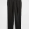 Wool-Blend Relaxed Straight Trousers