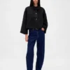 Wool-Blend Swing Jacket