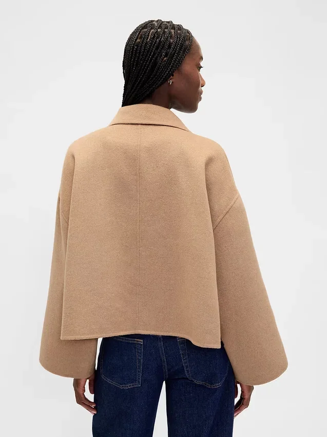 Wool-Blend Swing Jacket