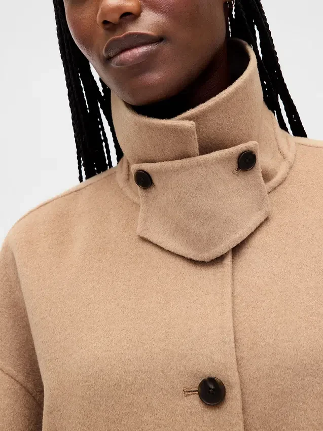Wool-Blend Swing Jacket