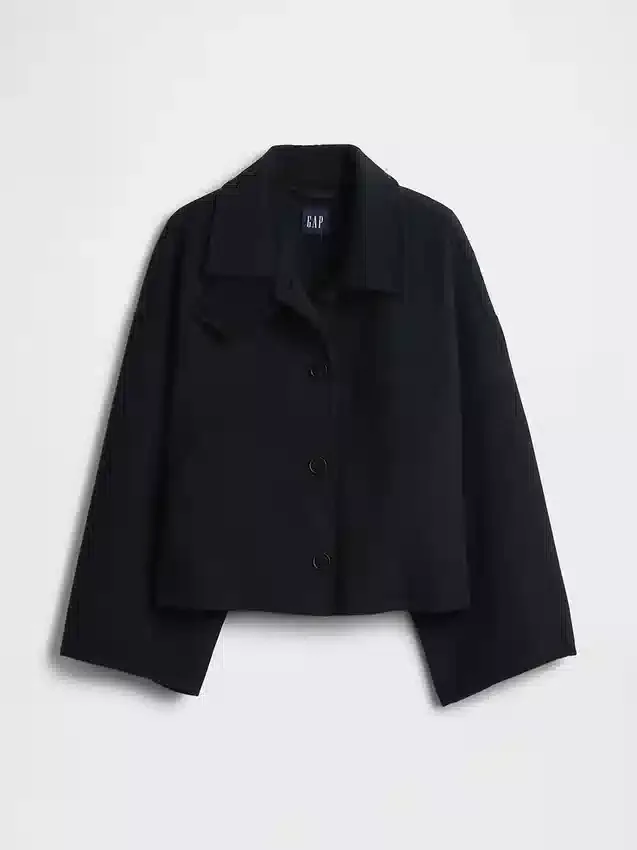 Wool-Blend Swing Jacket